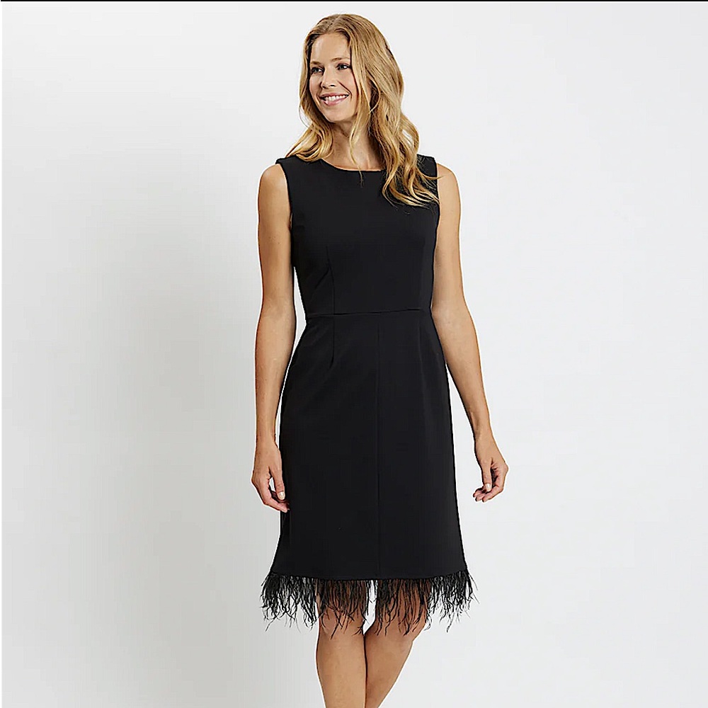Jude Connally Riley Dress - Black / Feathers